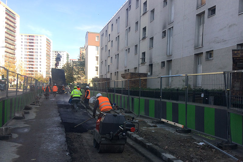 Chantier VRD Colombes - UFS, entreprise de travaux publics