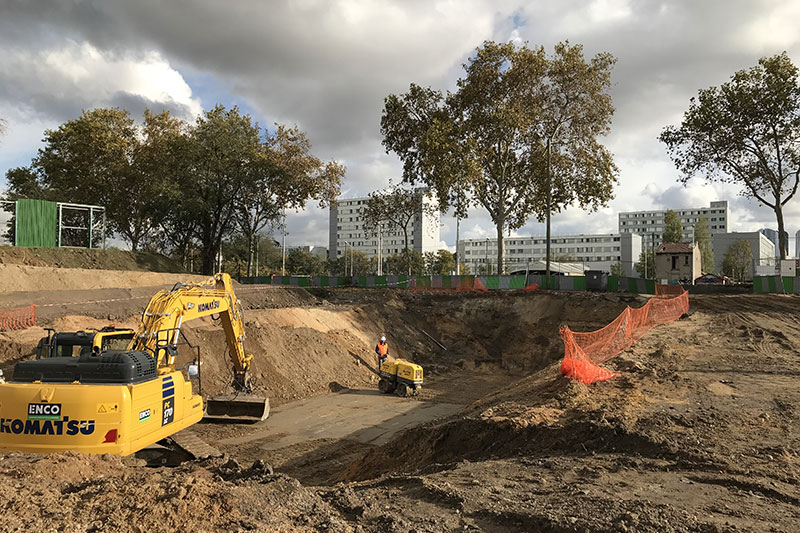 Chantier Aire accueil gens du voyage, Nanterre - UFS, entreprise de travaux publics