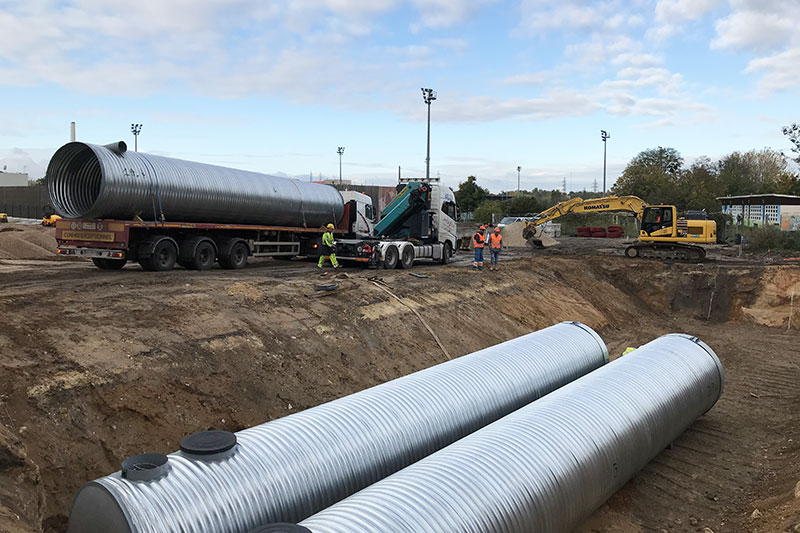 Chantier Aire accueil gens du voyage, Nanterre - UFS, entreprise de travaux publics